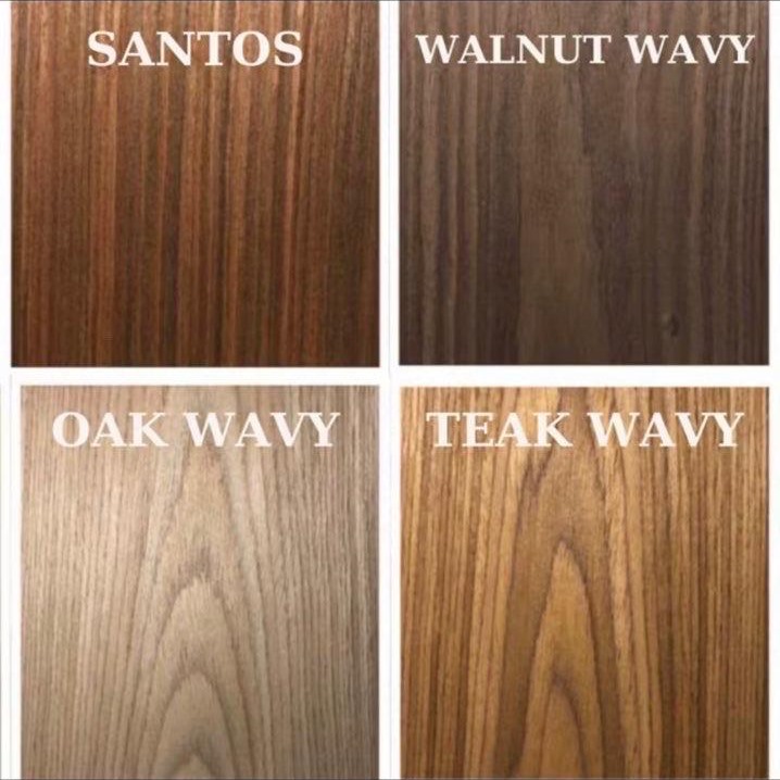 Houtsoorten Santos Walnut Oak Teak — kies uw materiaal
